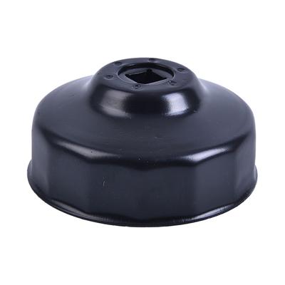 Tampa de filtro de óleo de carro de aço preto 76 mm 14 flautas tipo chave com soquete de acionamento de 3/8"