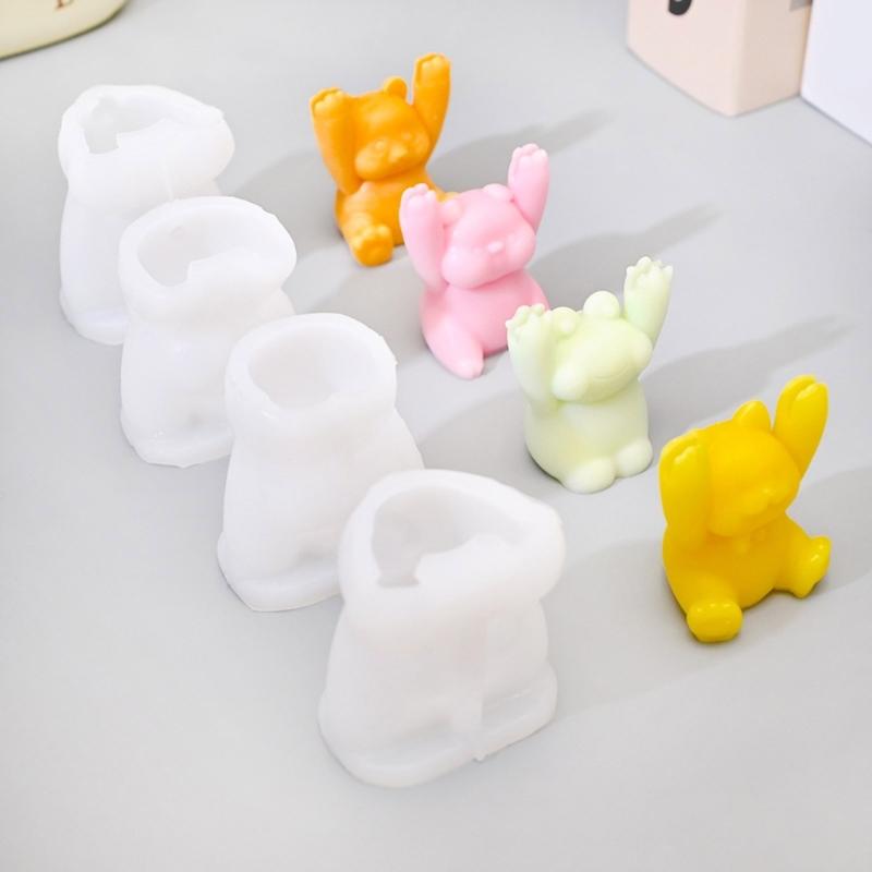 Hand Raised Animal Message Clip Silicone Mold Versatile Mold for Creating Animal Desk Organizers and Keepsakes