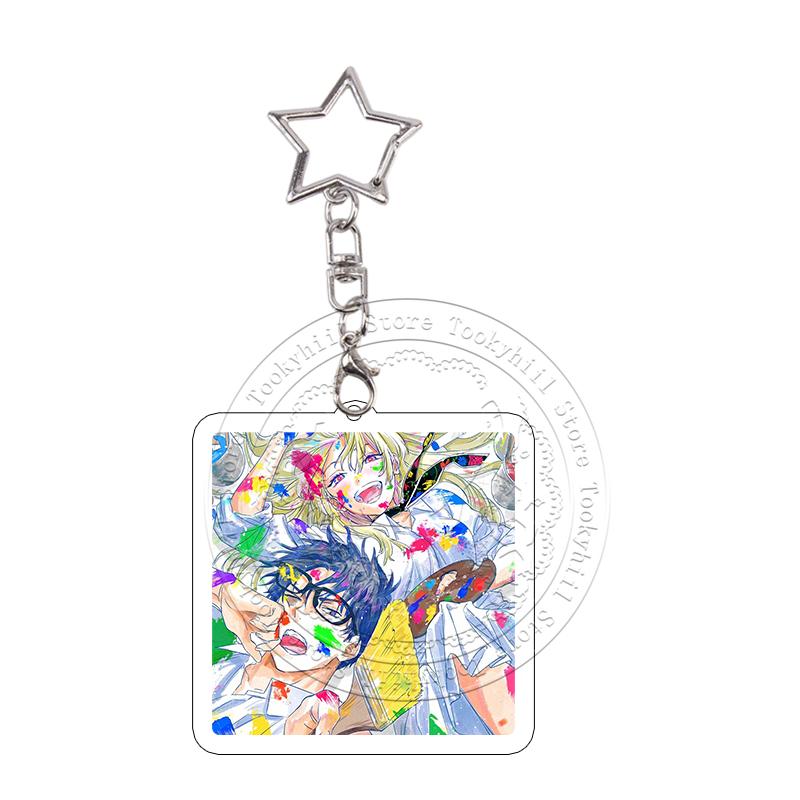 Marriagetoxin Acrylic Keychain Hikaru Gero Kinosaki Poster Keyring Kawaii Cartoon Role Pendant Decoration Accessories Girl Gift