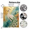DIY Pearl Gem Elegant Peacock Pattern Shining Bead Craft Art Home Wall Ornament Simple Unframed Room Decoration Art Modern Style Wall Decor
