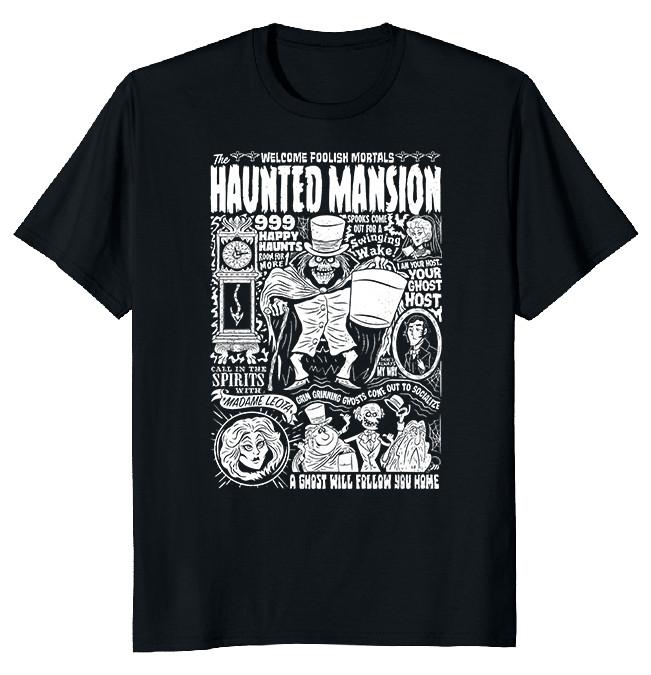 NEW LIMITED The Haunted Mansion 999 Novelty Heavy Cotton Tee S
