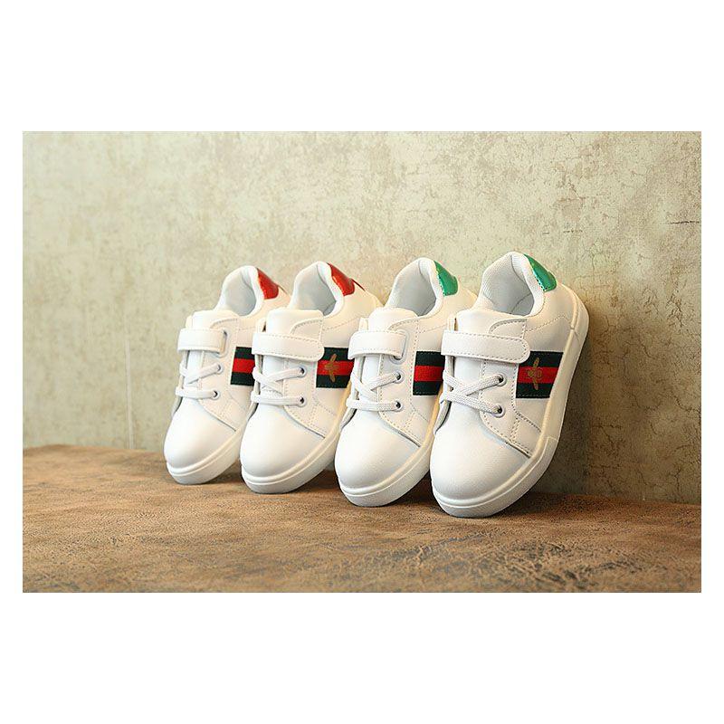 Fashion Bee Children's Shoes Embroidered Lace Casual Shoes With Round Toe And Rubber Sole