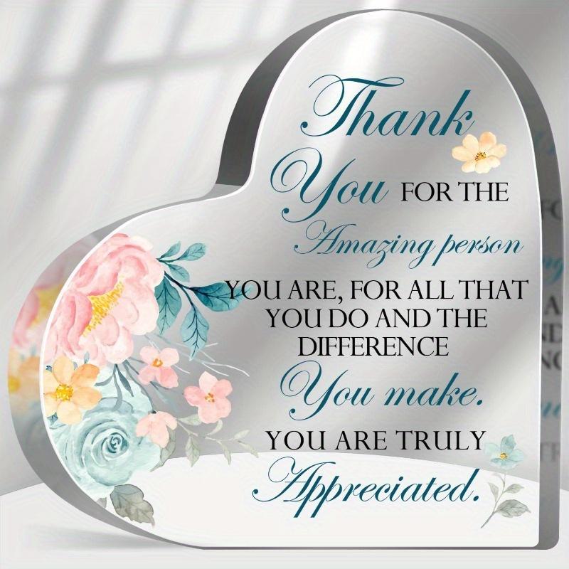 

Inspirational quote gifts for women & men, positive plaques for coworkers. Appreciation desk decor, Thank You sign.
