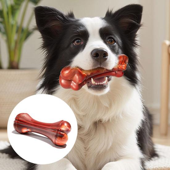 Pet Chew Toy Realistic Simulated Bone Design Dogs Molar Teeth Cleaning Toy Bite-resistant Food-Grade PP Material Pet Toy