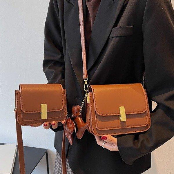 Popular Small Square Bag Versatile Messenger Bag Small Bag Women'S Texture Commuter Shoulder Bag
