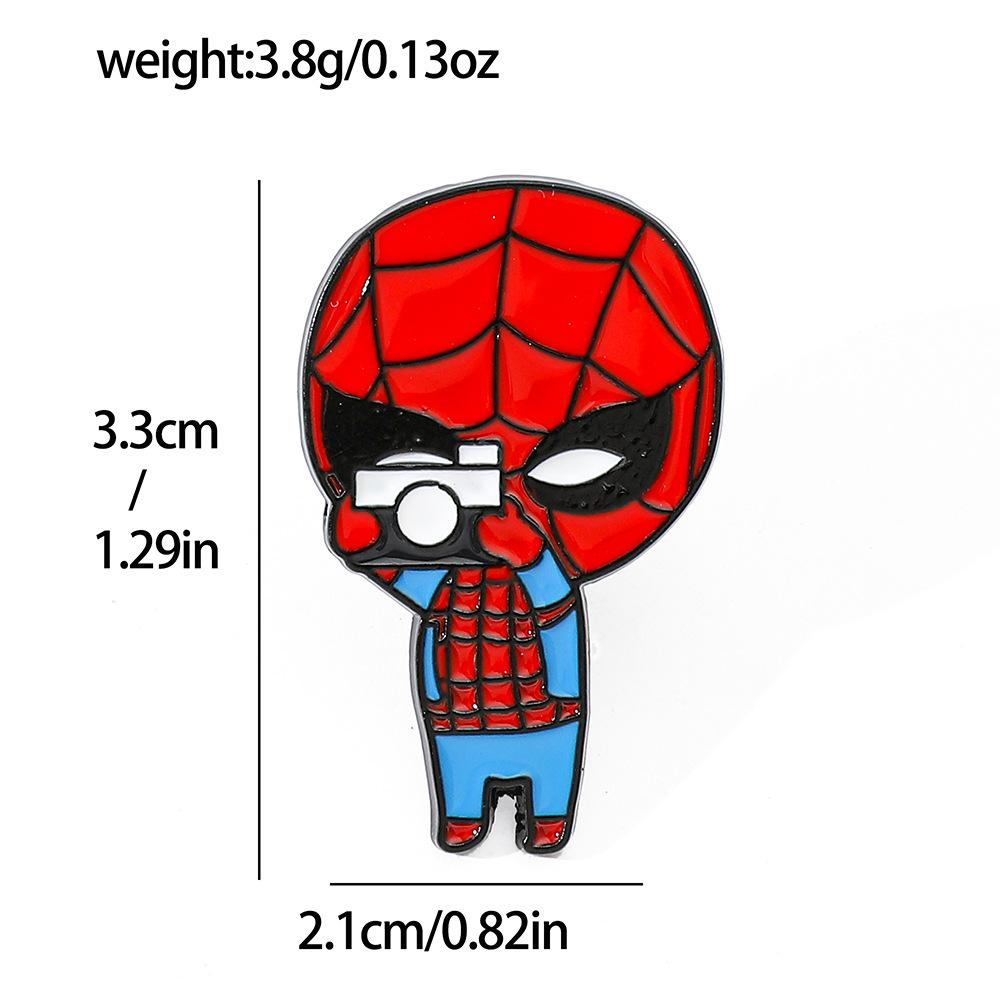 89 Spider-Man Alloy Brooch Marvel Superhero Spider-Man Metal Badge Backpack Jacket Personalized Decoration