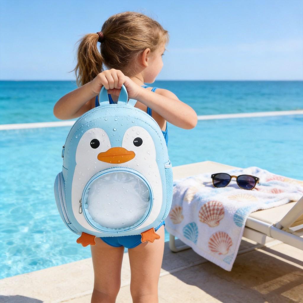Kids Cartoon Waterproof Swimming Bag With Large Capacity For Beach Travel And Outdoor Use
