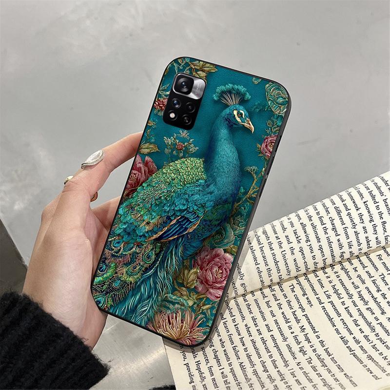 

Phone Case For Xiaomi Poco C71 15T 14T Pro Redmi note 15 14 14 13 Pro Redmi A5 15C 13C Peacock Bird Xiaomi Poco C71