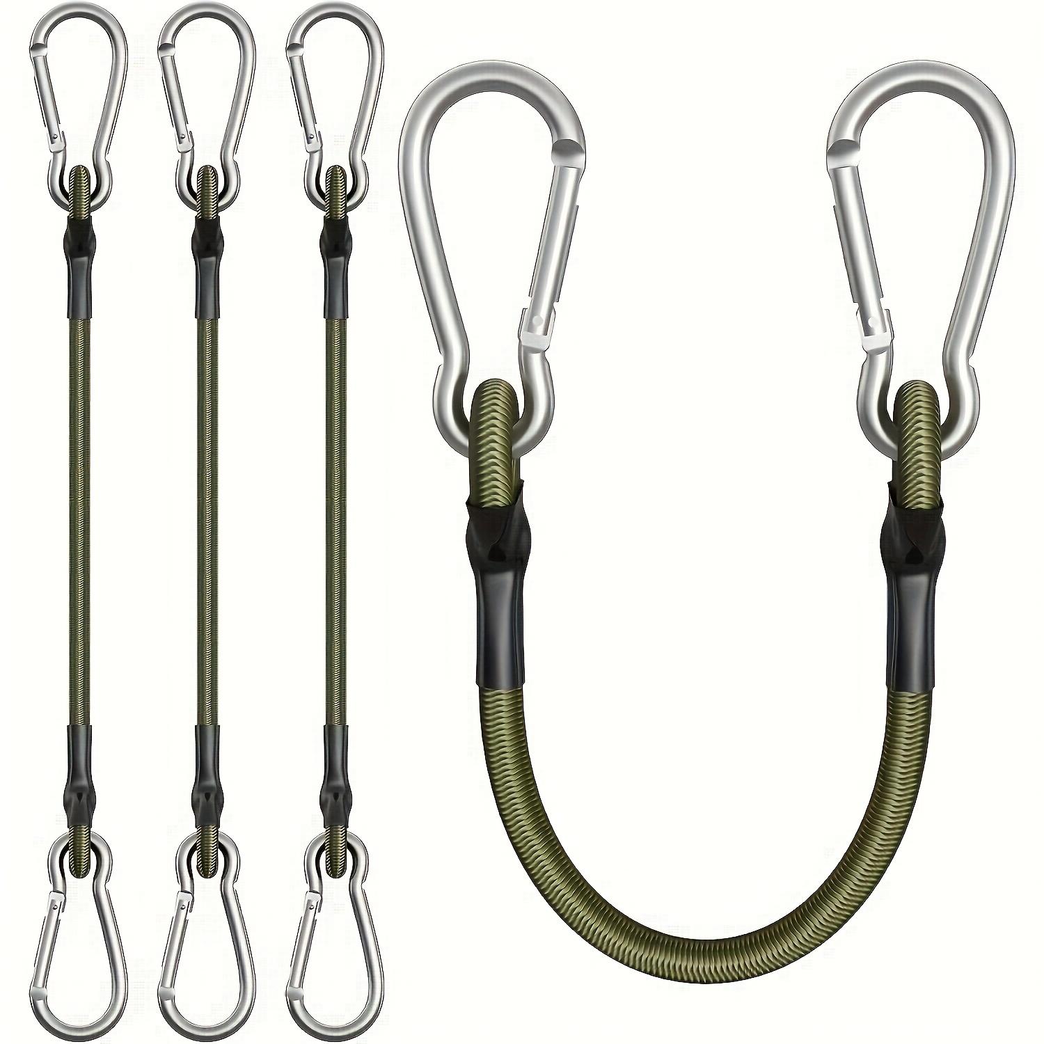 

4pcs Outdoor Mountaineering Buckle 8mm Elastic Rope Tent Strap Camping Clothesline Luggage Binding Strap 4pcs-30cm