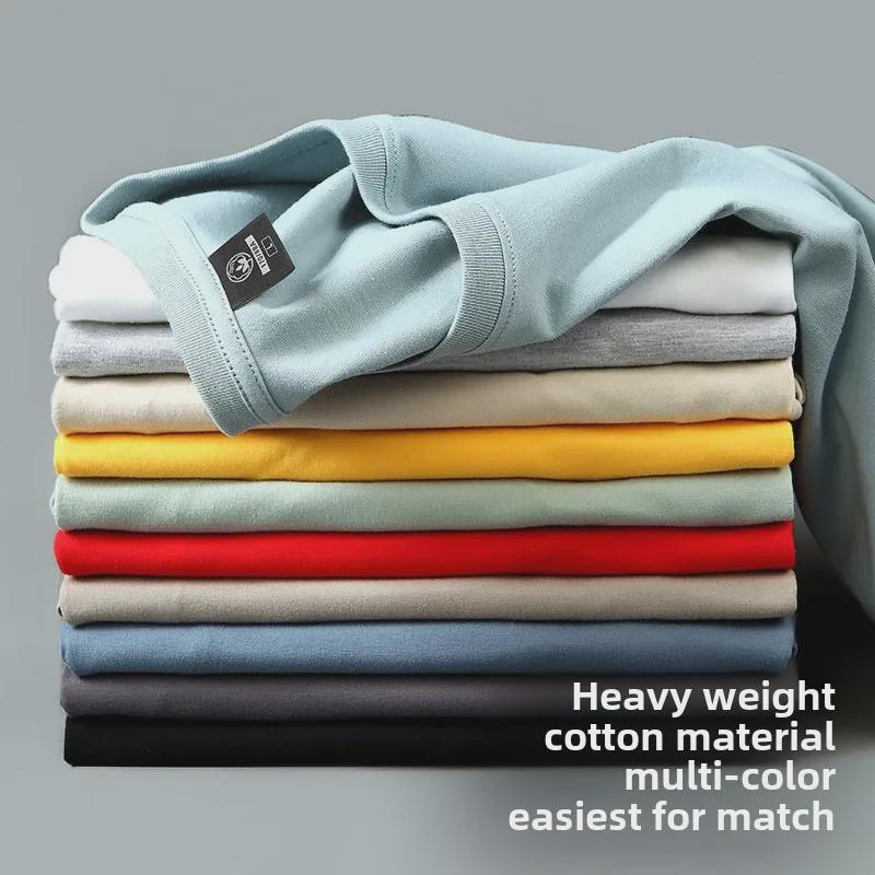 Camiseta de Algodón de Manga Corta para Hombre y Joven de Corte Holgado 2024