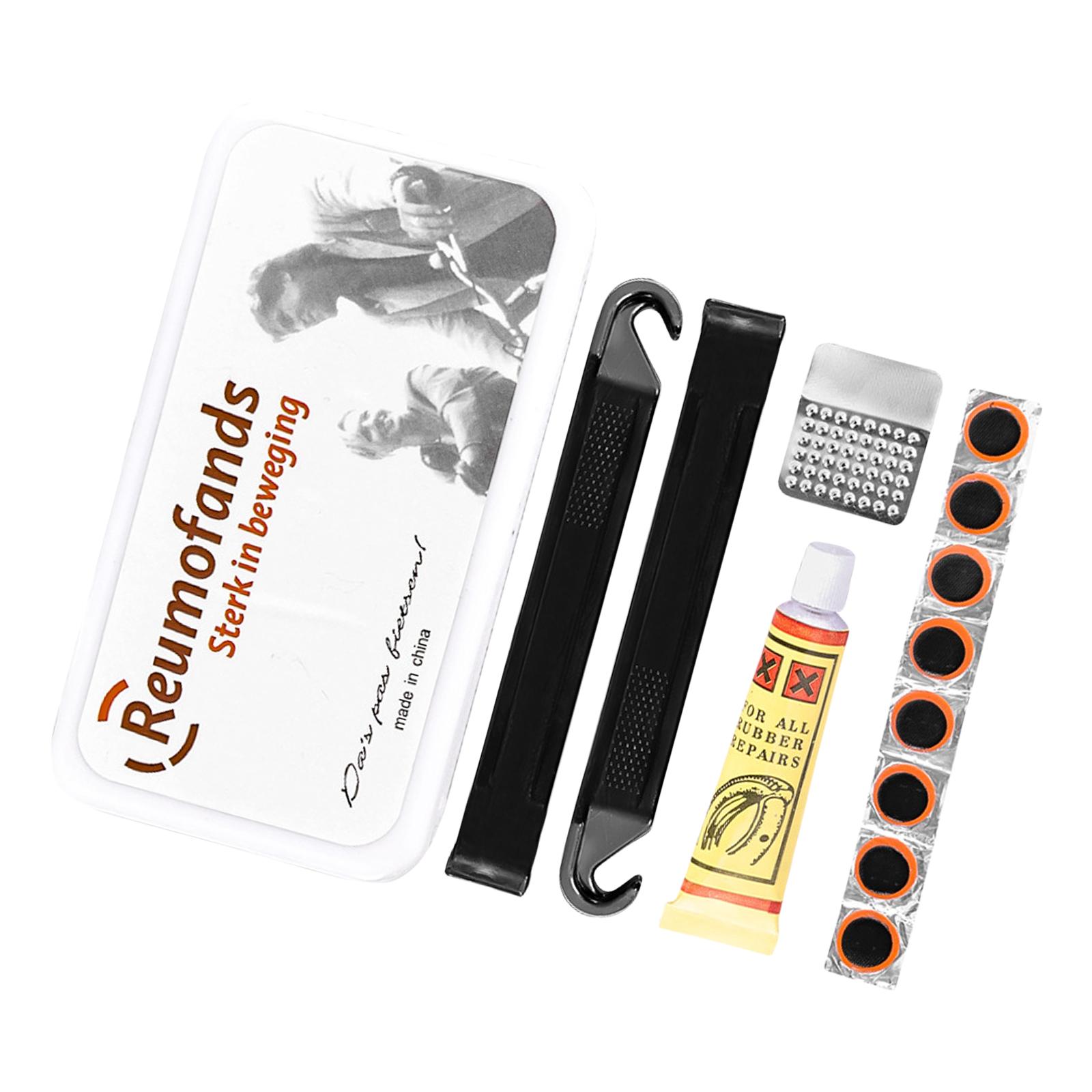 

Портативные наборы для ремонта велосипедных шин с лопатками для велосипедных шин, резиновыми заплатками, инструментом для ремонта проколов велосипедных камер