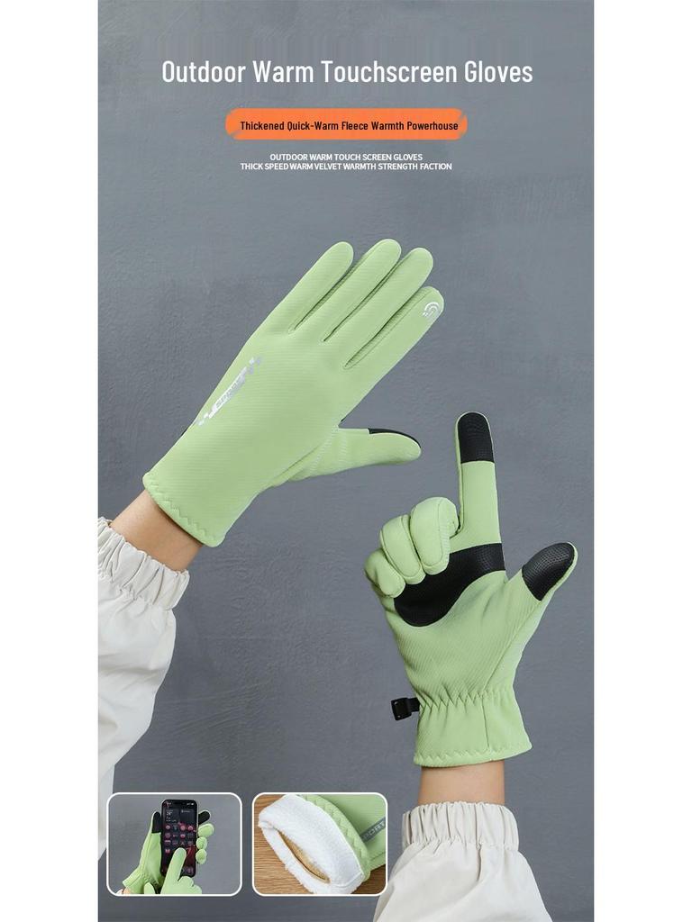 Unisex Waterproof Windproof Touchscreen Winter Gloves for Cycling, Driving, and Riding - Warm Velvet Lining for Cold Weather