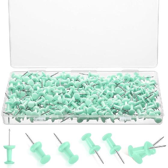 220 Count Gold Push P, Standard Plastic Head Steel Point Gold Thumb Tacks Decorative Push P for Cork Board Wall Hanging