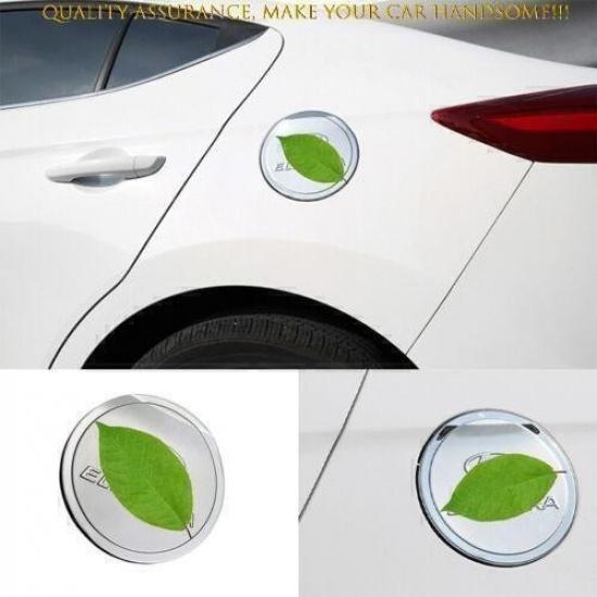 For Hyundai Elantra 2017-2020 Chrome Steel Door Fuel Filler Gas Cap Tank Cover