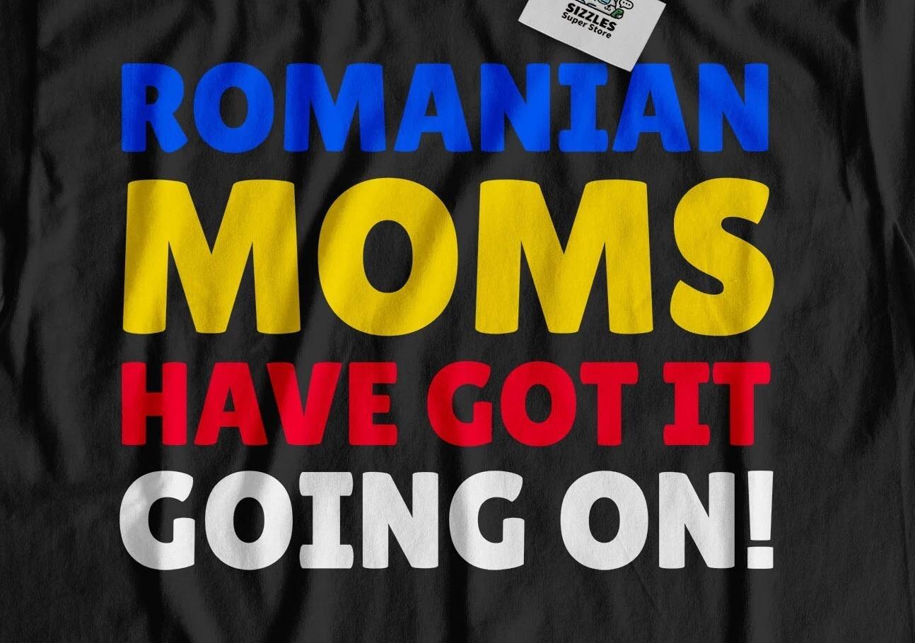 

Funny Romanian Mom T-Shirt Romania Mothers Day Gifts M