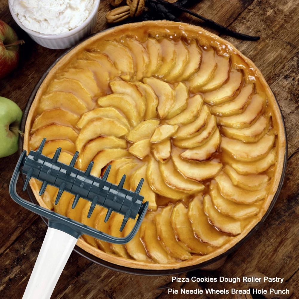 DIY Pizza Roller Pin Dough Roller Pastry Pie Needle Wheels Bread Hole Puncher Cookies Bakeware Baking Tools