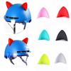 2pcs Cute Motorcycle Helmet Cat Ears Stickers Universal Electric Car Helmet Decoration Styling Sticker Helmet Accessories Decals