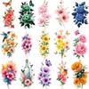 9Pcs Flower Temporary Tattoo Stickers For Women Body Art Fake Tattoo Sexy Rose Butterfly Peony Little Daisy Waterproof Tattoos