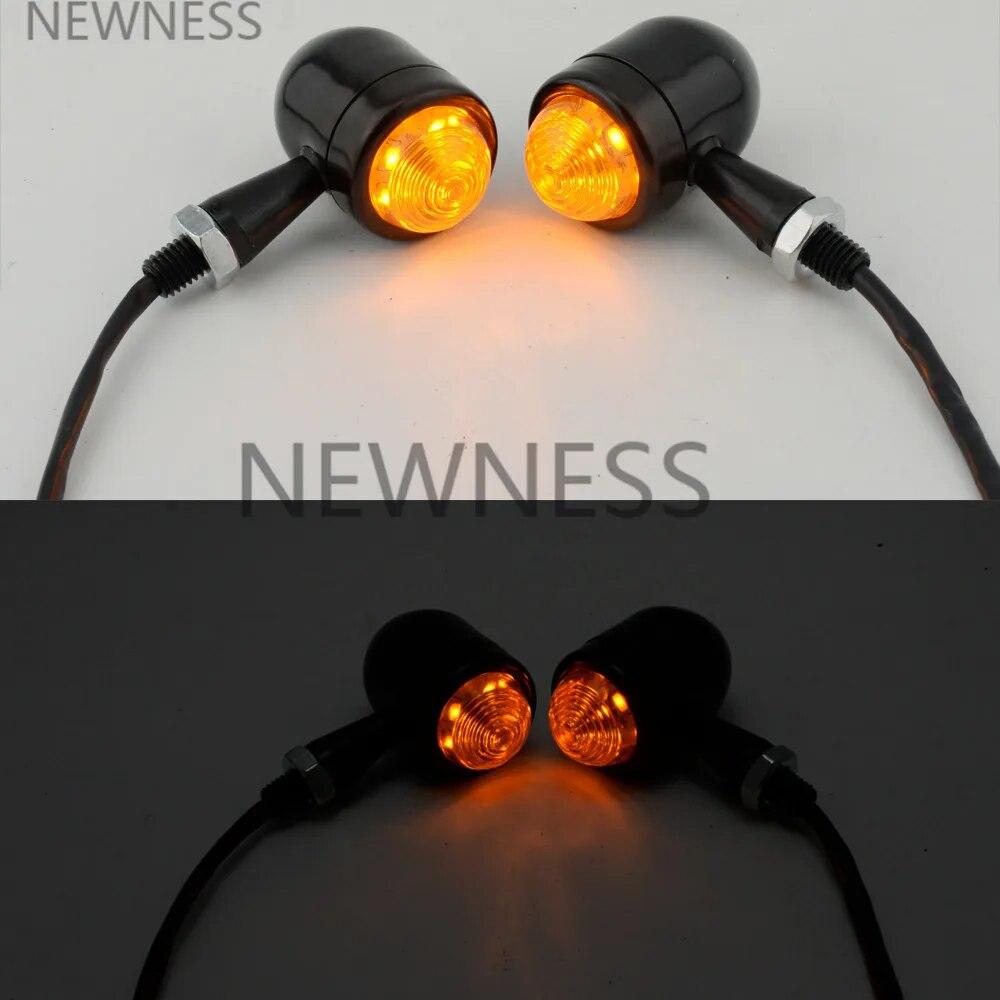 Retro Bullet Motorcycle LED Turn Signal Light Indicator Lamp Light Moto Blinker Light For Harley Cafe Racer Chopper Bobber Suzuk