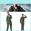 Top Gun Pilot Suit Halloween Costume For Kids And Adults Maverick Cosplay Outfit With Sunglasses And Name Tag