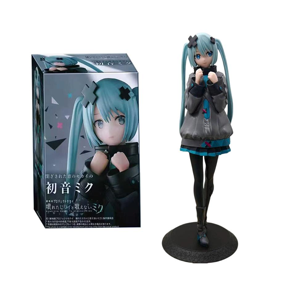 20CM Anime Hatsune Miku Puppenmodell Cartoon Niedlich Tischdekoration Geeignet für Auto Armaturenbrett Dekoration Niedliches Feiertagsgeschenk