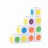 20Pcs Color Dot Dice 6 Colors Right Angle Teaching Dice for Board Games Digital Teaching