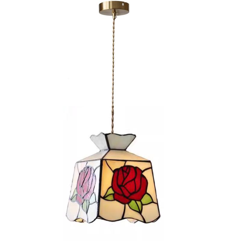 Retro Tiffany Glass Chandelier Living Room Modern Hanging Lighting Decoration Dining Room Bedroom Kitchen Loft Led Pendant Lamp