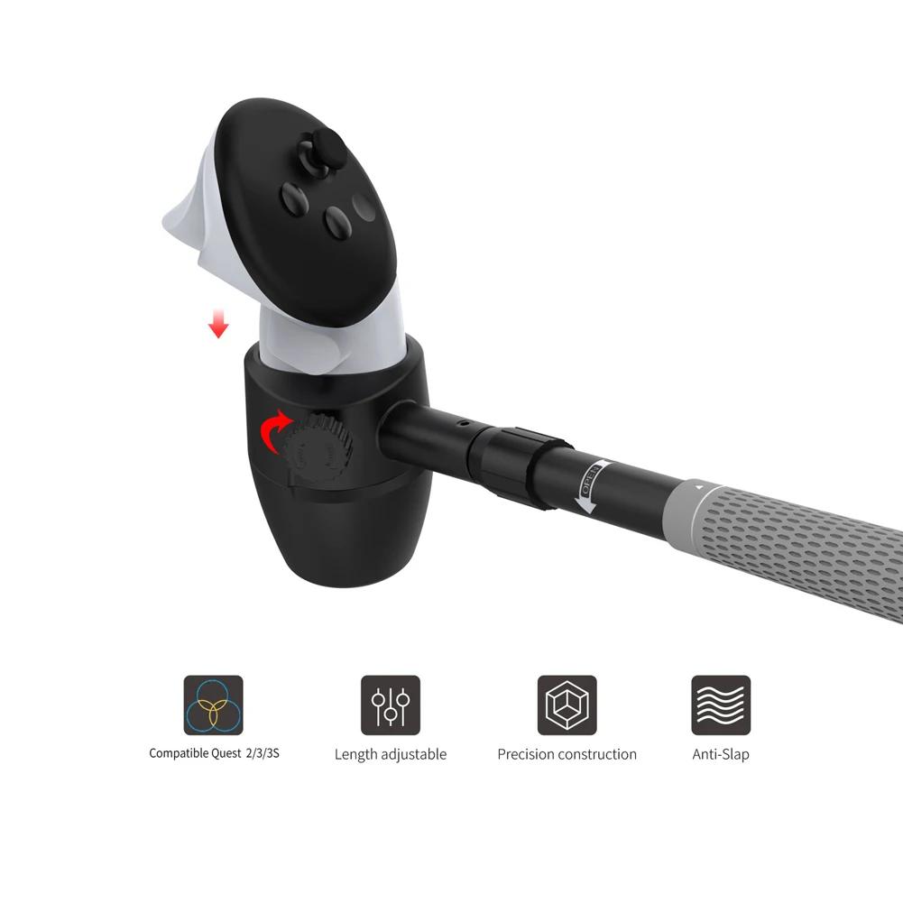 VR Golf Club VR Golf Handle Grip 80 Degree Keep Tracking Controller Extensions for Meta Quest 3S/Quest 3/Quest 2 Accessories