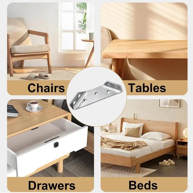 Multi-functional Furniture Corner Connectors  with Screws Fixed On Three Sides For Shelves Cabinets Furniture Connectors