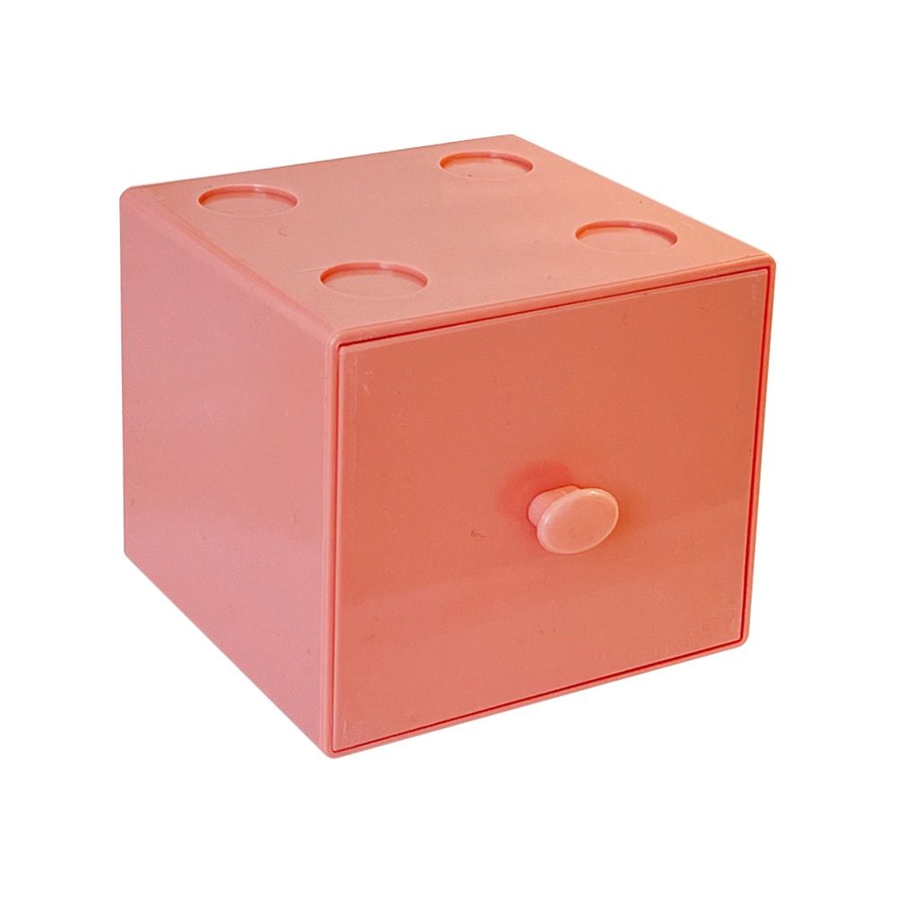 Cute Plastics Square Storage Box Ins Desktop Desk Organizer Jewelry Building Block Drawers Storage Box