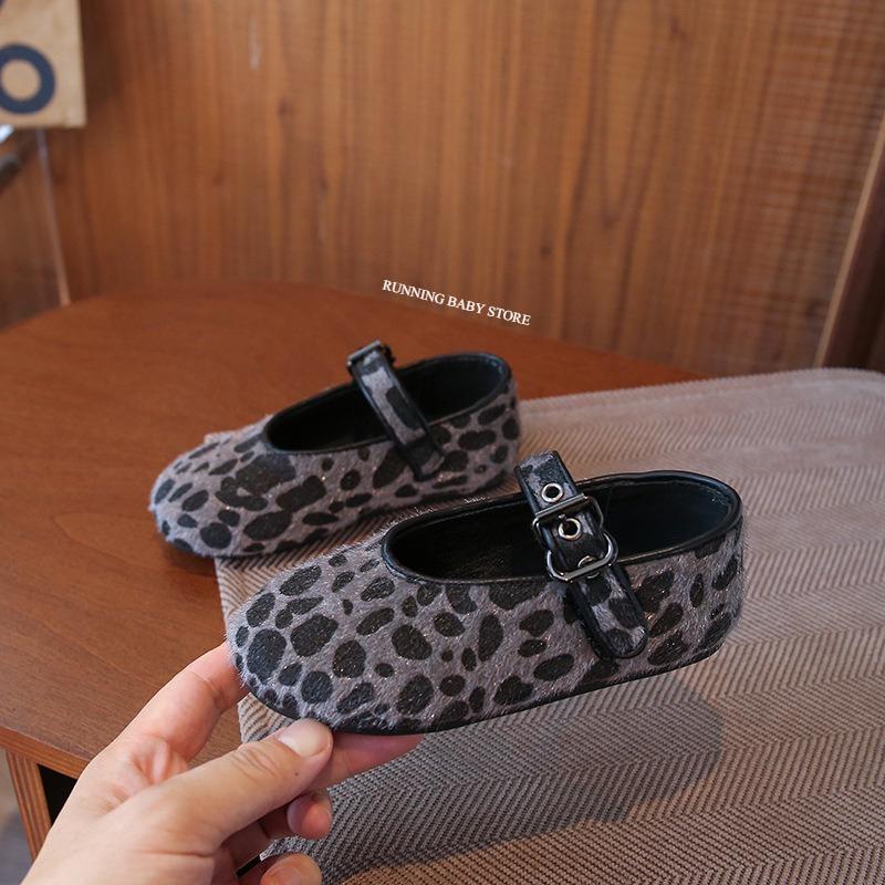 

Spring Autumn Girls New Fashion Leopard Printed Princess Shoes Girl Shallow Flat Sneakers Leisure School Shoes Child I11051 23 чорний