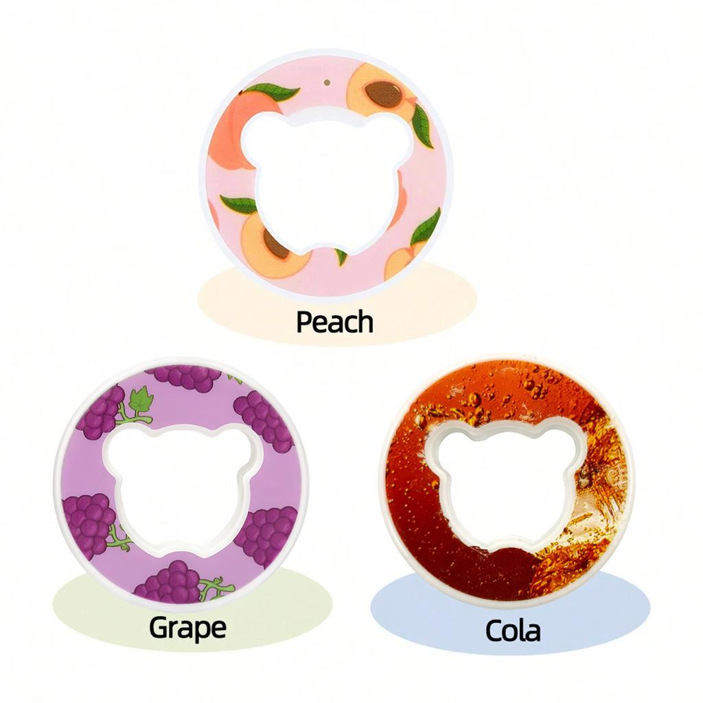 3/5/7PC Bear Shape Fruit Drink Flavor Pod Creative 0 Sugar 0 Calorie Flavor Ring For Plastic Water Bottles Sports Water Cups Too