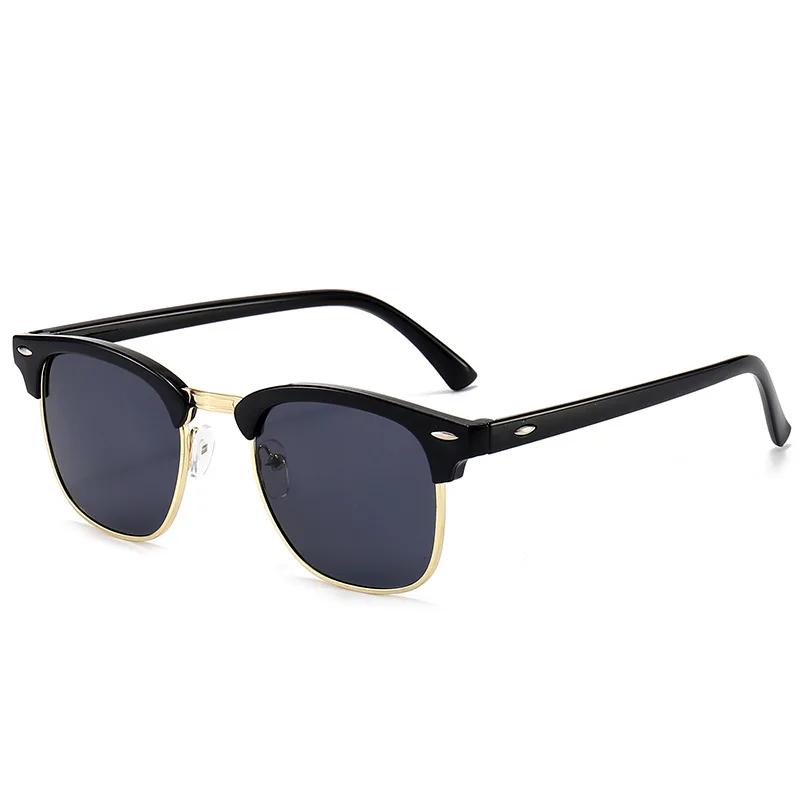 Classic Retro Full Frame Sports Sunglasses Fashionable Rice Nail Trendy Male Driver's Driving Glasses UV400 Shades Eyewear