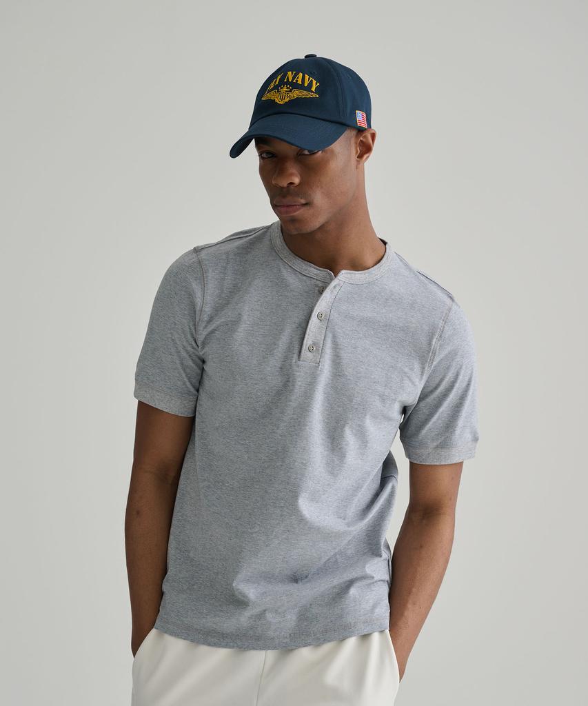 Pentaon 3-Button Henley Neck Basic Short Sleeve T-Shirt