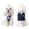 Pet Dog Formal Suit Set With Tie Vest Shirt Top Casual Cotton Outfit Small To Large Breeds