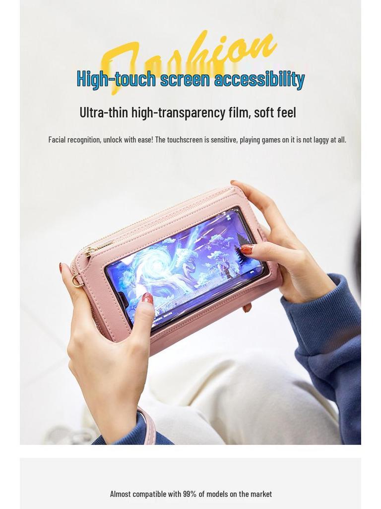 RFID Anti-Theft Touchscreen Crossbody Wallet & Mini Women's Shoulder Bag