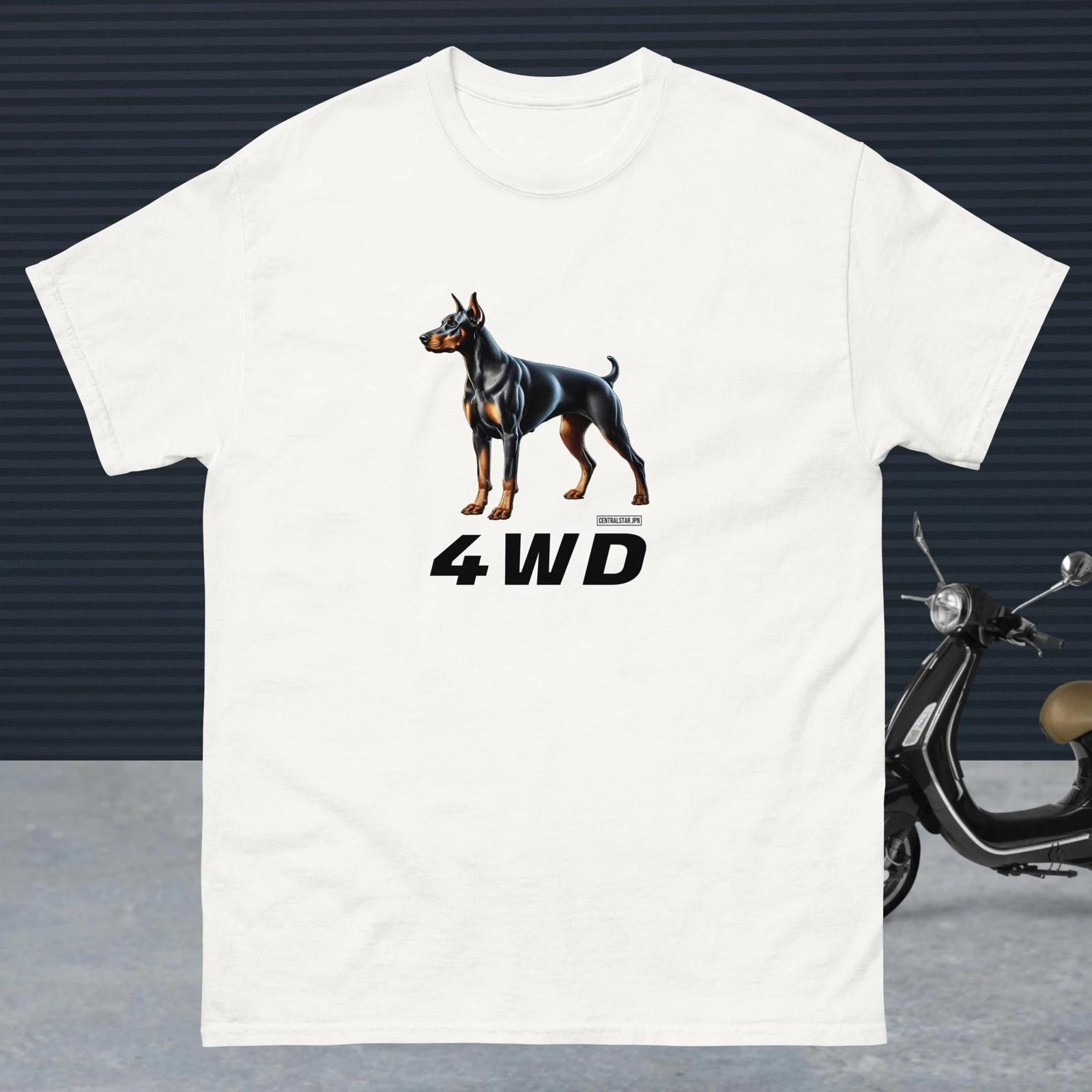 Doberman 4WD T-Shirt Funny Dog Lover Tee | Men s Graphic Streetwear Top XXL