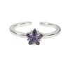 Starfall Fingertips Sweet And Cool Color Pentagram Single Zirconium Open Ring Simple Stacking Femininity Light Luxury Ring