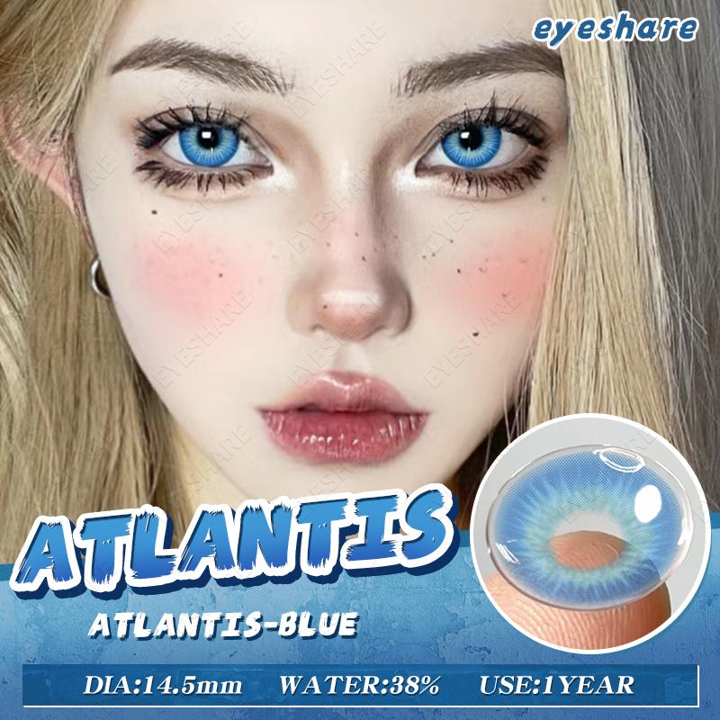 Kozmetik Renkli Kontakt Lensler 1 Çift Cosplay Kırmızı Renkli Lens Anime Mavi Kontakt Lensler Kore Lensleri Büyük Göz Lensi Mavi Lensler