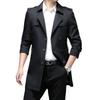 Nuovo Impermeabile da Uomo Primavera e Autunno Versione Coreana Media e Lunga Impermeabile Sottile Giacca Impermeabile Doppiopetto Collo a Revers Cappotto da Uomo