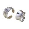 Fashion Gold Color Smooth Geometric Open Rings Set for Women Exaggerated Metal Irregular Thick Chunky Ring Trendy Jewelry Gifts