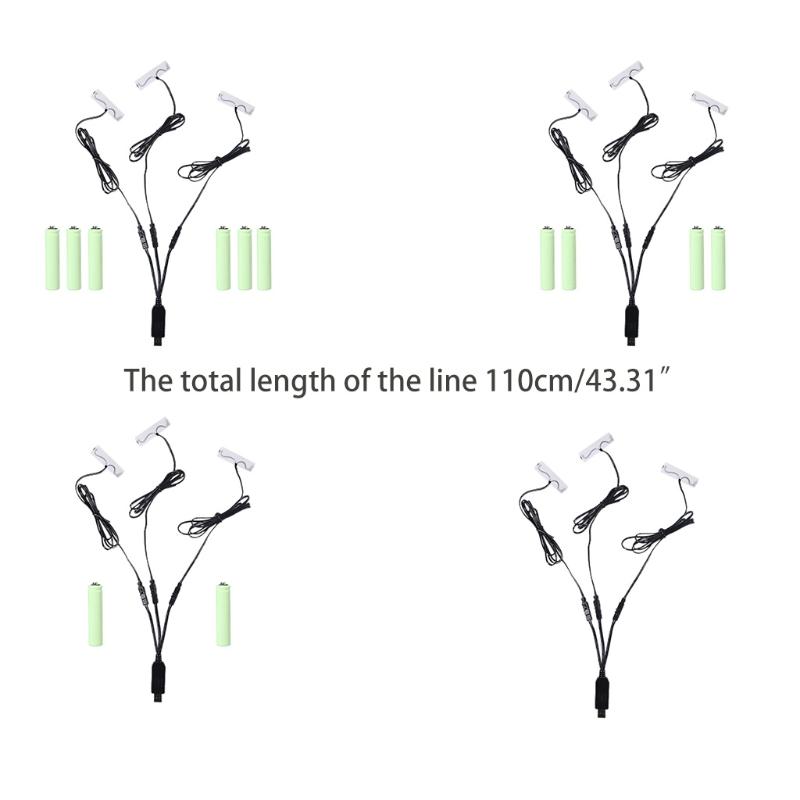 110cm 3in1 AA Battery Eliminator USB Powered for Toothbrush Toy Flashlight Clock Walkie Talkie Christmas Strip Light