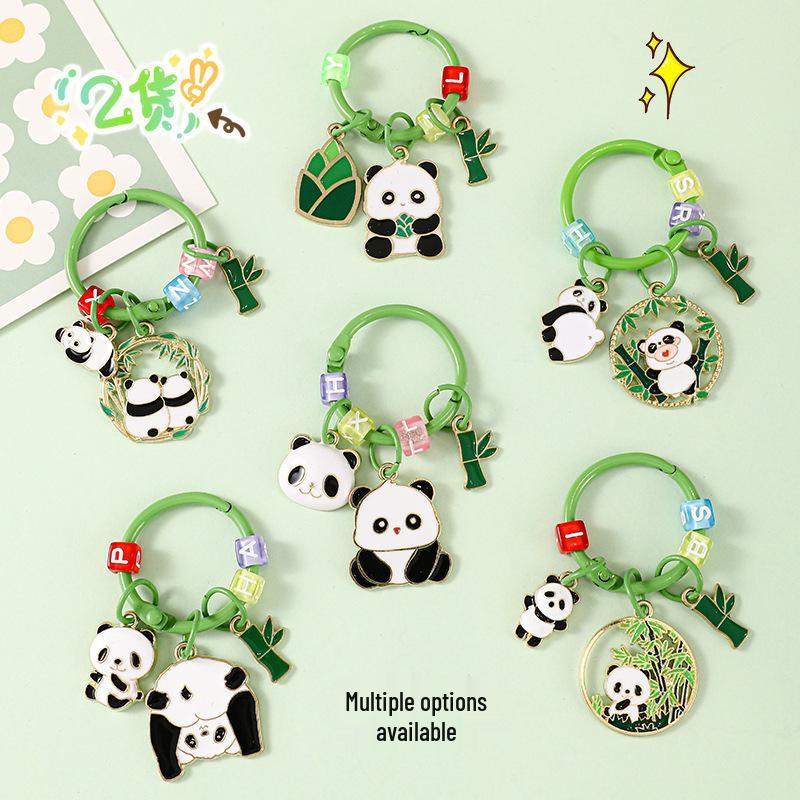 Chinese Style Panda Keychain Pendant - Cartoon Design, Creative Bag Ornament, Small Gift