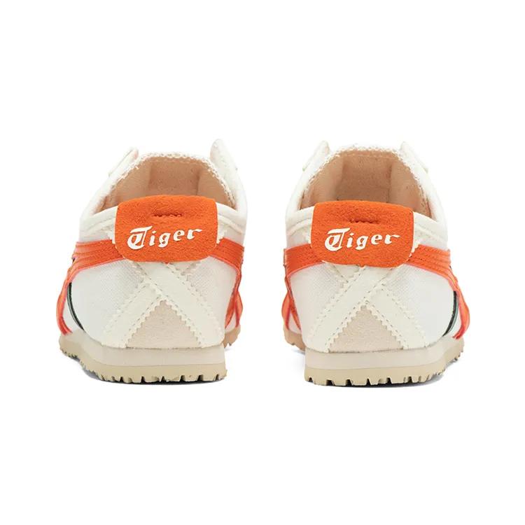 Onitsuka Tiger MEXICO 66 Slip Vintage Slip Resistant Abrasion Resistant Low top Running Shoes White Orange Kids' (Unisex)