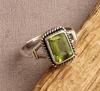 Peridot 925 Sterling Silver Ring Solid Stone Ring Statement Gemstone Ring Bridal Ring Gift For Christmas 4.35 Gms Approx