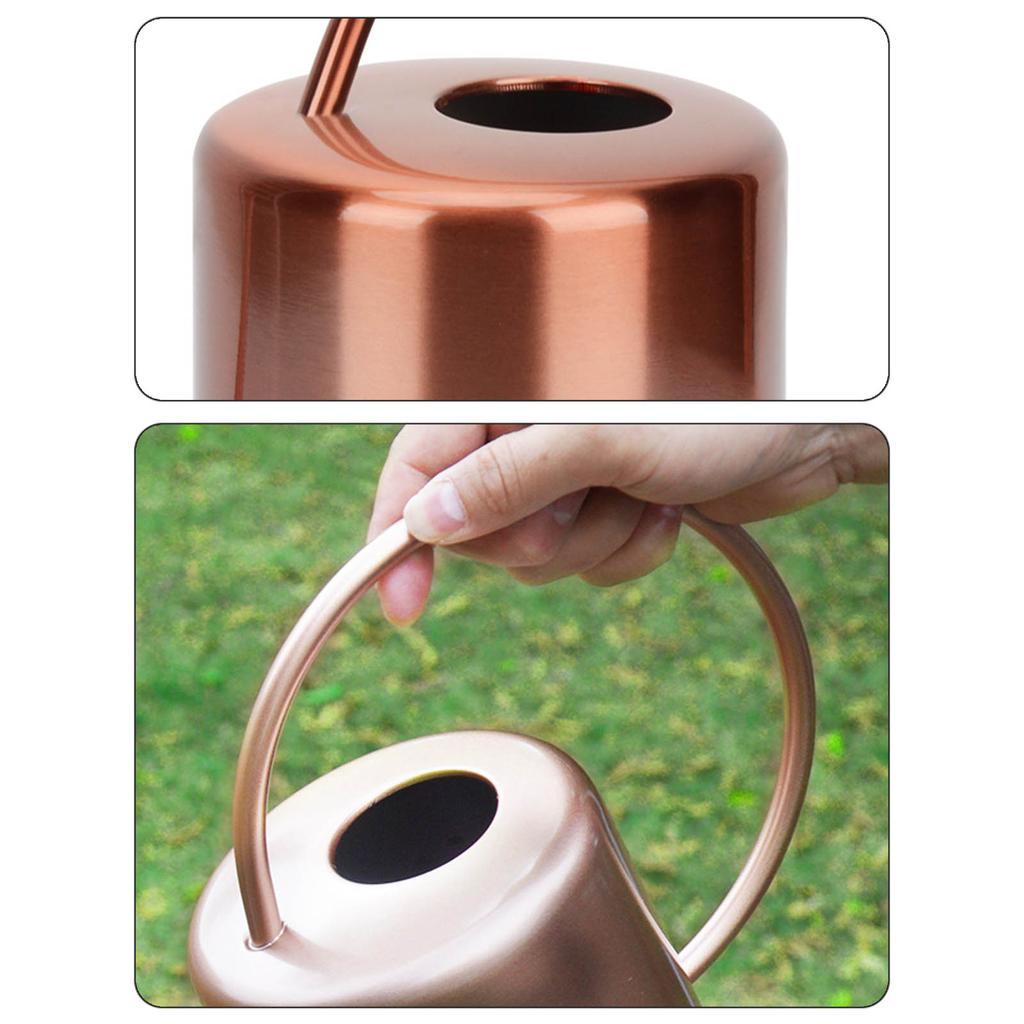 Stainless Steel Long Mouth Water Can Metal Watering Organizer Supplies for Gardening Lover Watering Present Supplies