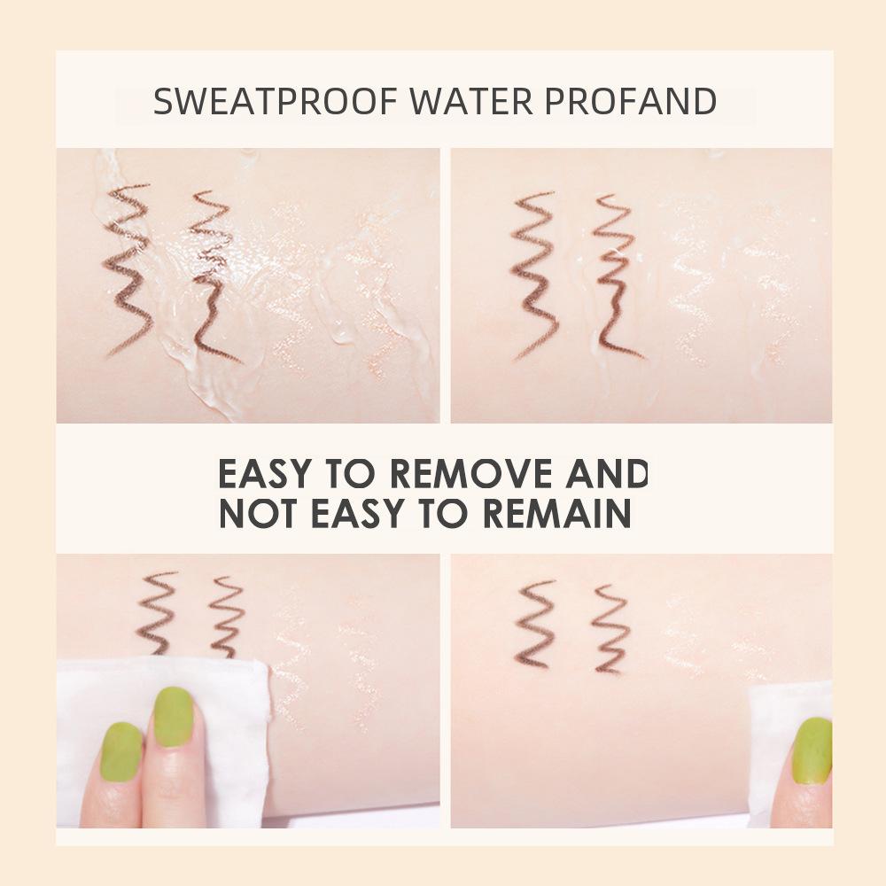 Delineador de ojos líquido giratorio resistente al agua y de larga duración, a prueba de manchas.