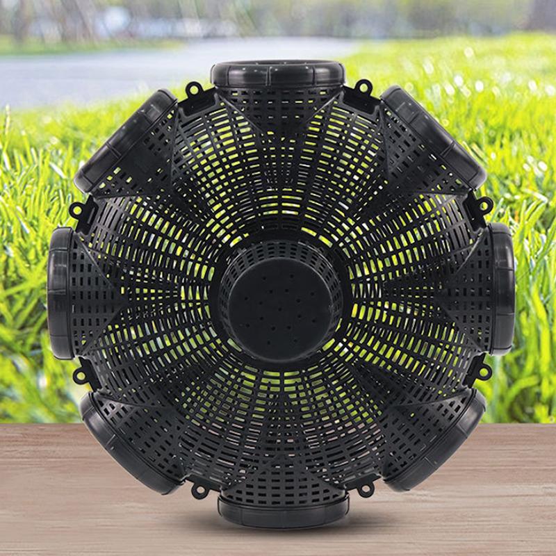 8 Holes Upgraded Catch Loach Lobster Yellow Eel Cage Outdoor Fishing Net Cage Plastic Shrimp Trap Cage With Counterweight Box