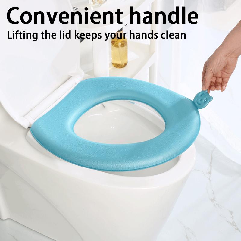 1Pc Eva Waterproof Toilet Seat Cover Thickened Four Seasons Universal Toilet Seat Cushion Paste Type Toilet Cushion Accessories