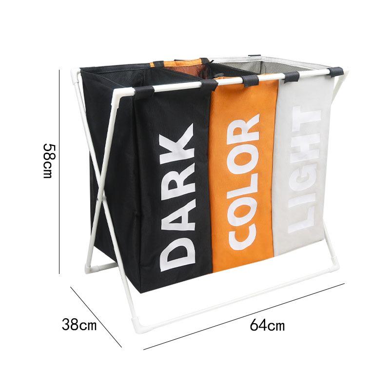 Shushi Foldable Oxford Cloth Laundry Basket with Aluminum Frame